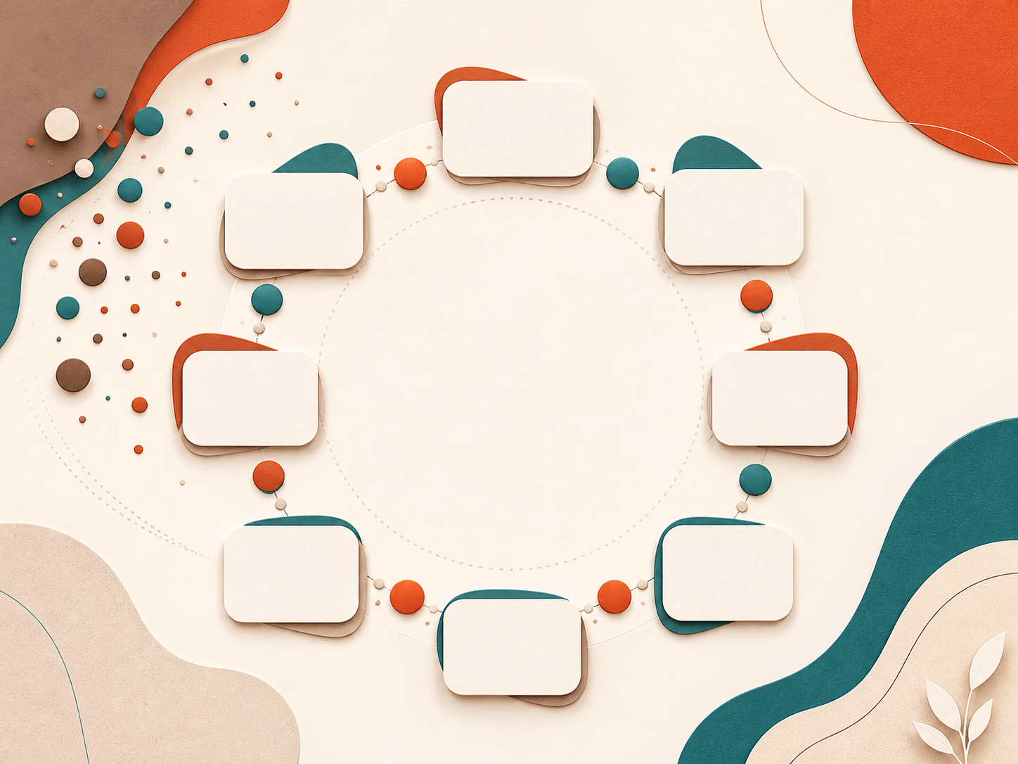 Playful abstract paw-print schedule dots